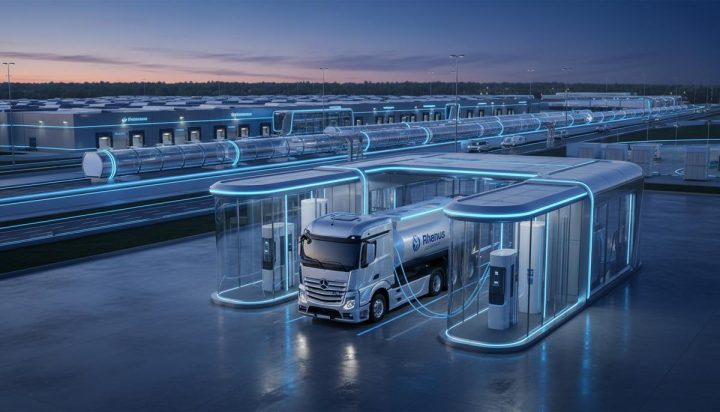 Водородный грузовик в деле: Rhenus тестирует GenH2 от Daimler Truck